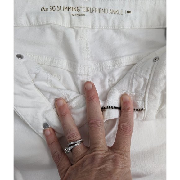Chico's the So Slimming Girlfriend Ankle Jeans 00 XS/2 - Picture 4 of 9